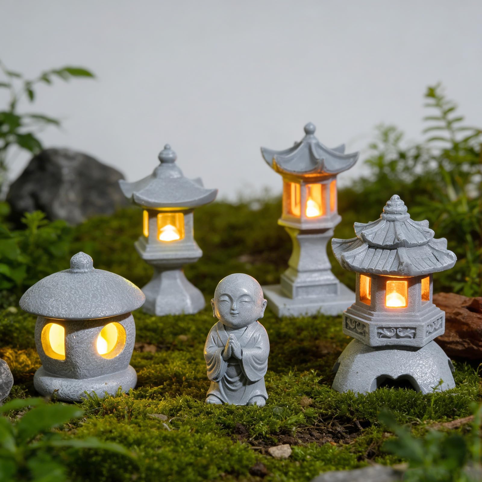 Amazon.com: Exasinine Mini Japanese Statues, Japanese Pagoda
